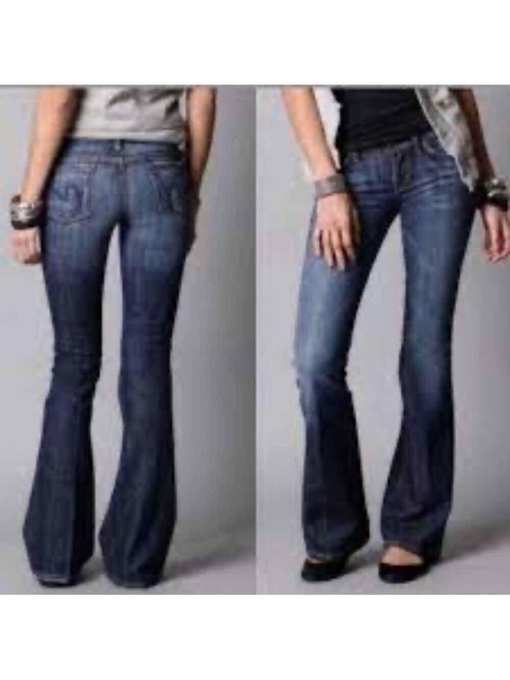 Citizens of Humanity Faye Stretch Low Waist Flare & Wide Full Leg Jeans